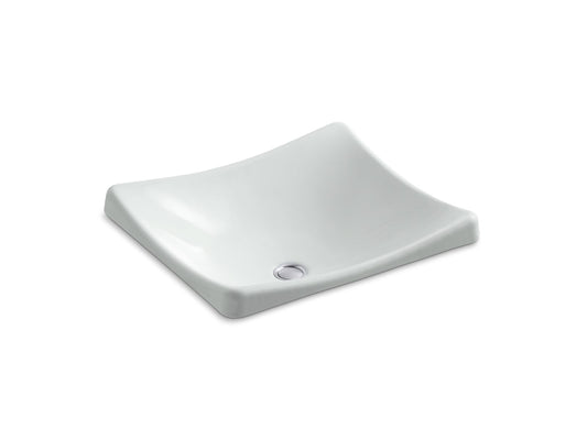 KOHLER K-2833-95 Demilav 18-1/4" Rectangular Vessel Bathroom Sink, No Overflow In Ice Grey