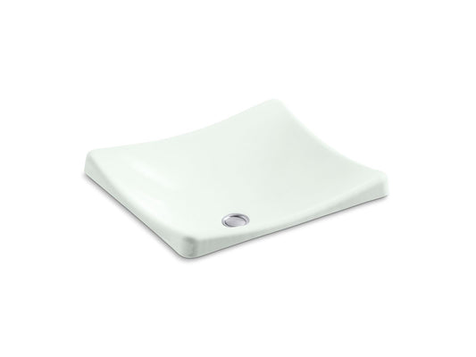 KOHLER K-2833-FF Demilav 18-1/4" Rectangular Vessel Bathroom Sink, No Overflow In Sea Salt