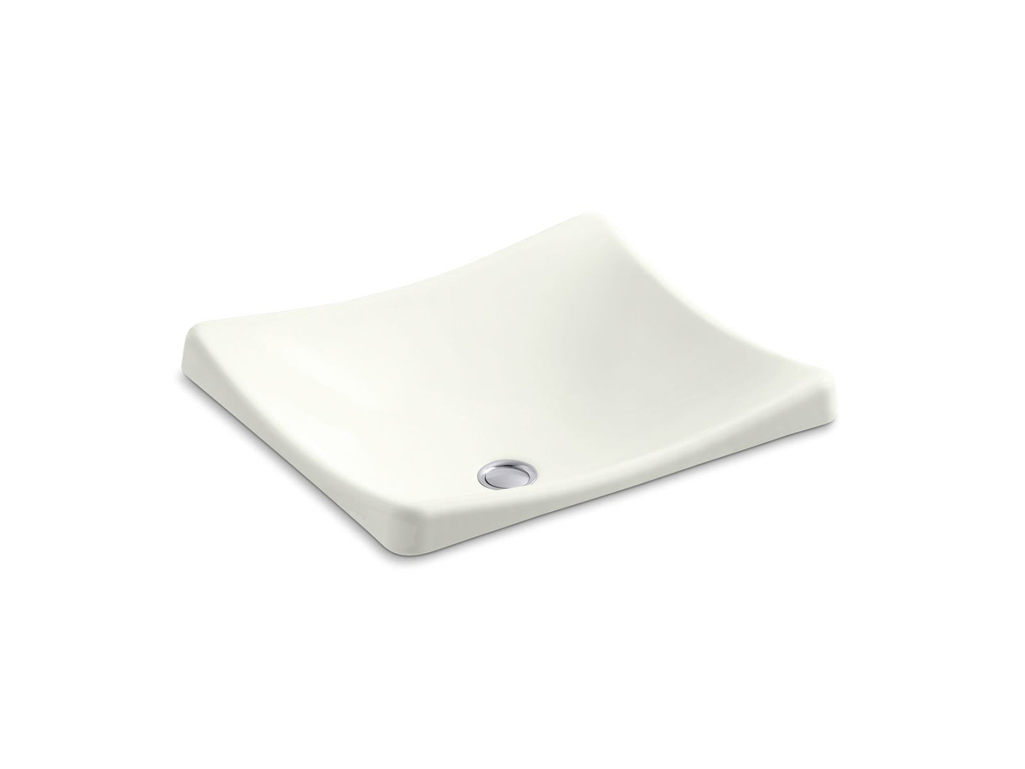 KOHLER K-2833-NY Demilav 18-1/4" Rectangular Vessel Bathroom Sink, No Overflow In Dune