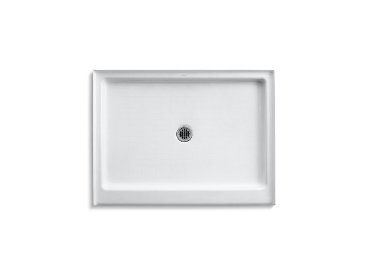 KOHLER K-9026-0 Purist 48" X 36" Alcove Shower Base, Center Drain - White