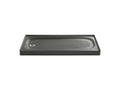 KOHLER K-9053-58 Salient 60" X 30" Alcove Shower Base, Left Drain - Thunder Grey