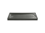 KOHLER K-9053-58 Salient 60" X 30" Alcove Shower Base, Left Drain - Thunder Grey