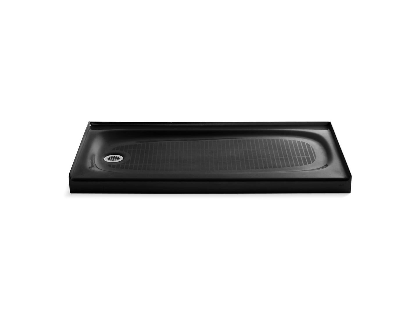 KOHLER K-9053-7 Salient 60" X 30" Alcove Shower Base, Left Drain In Black Black