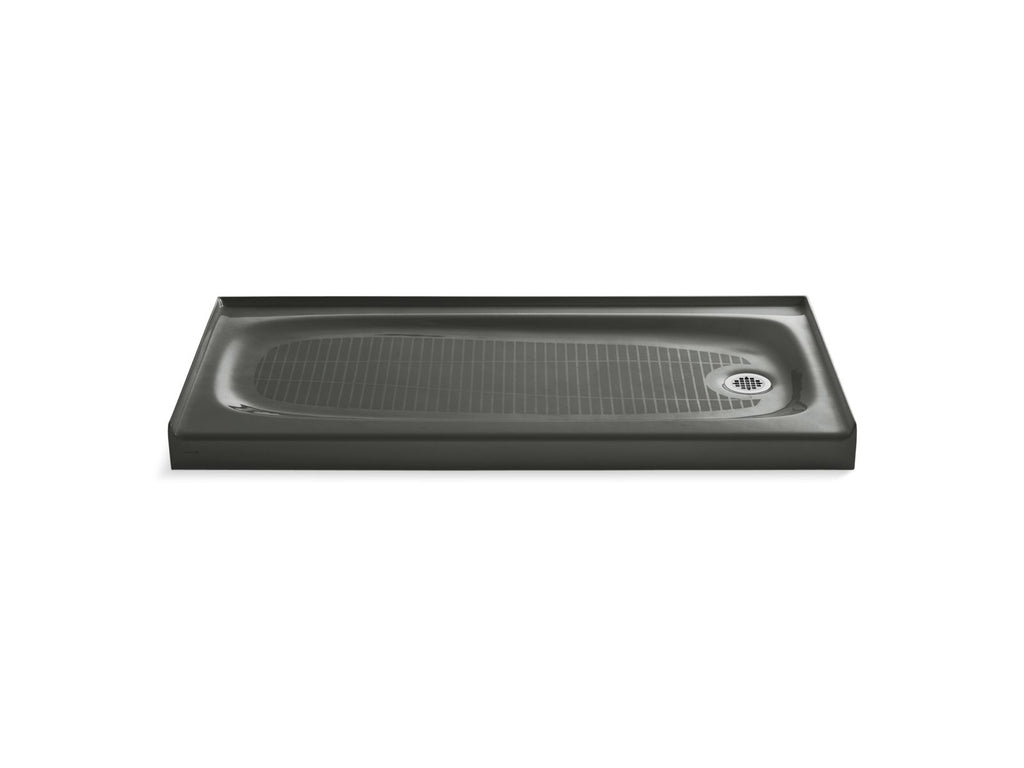 KOHLER K-9054-58 Salient 60" X 30" Alcove Shower Base, Right Drain - Thunder Grey