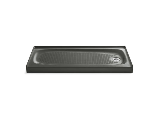 KOHLER K-9054-58 Salient 60" x 30" alcove shower base, right drain - Thunder Grey