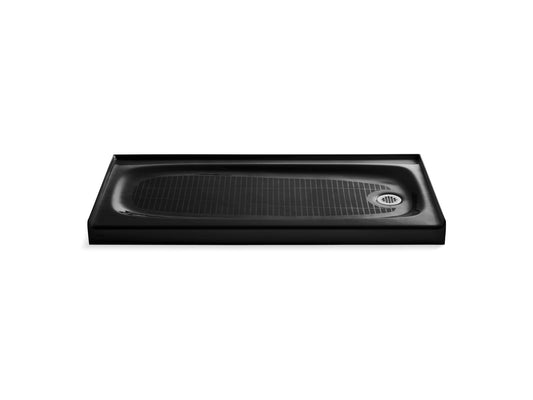 KOHLER K-9054-7 Salient 60" X 30" Alcove Shower Base, Right Drain In Black Black