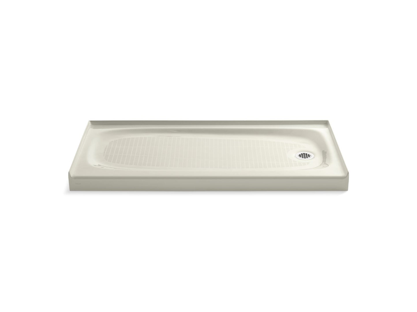 KOHLER K-9054-96 Salient 60" x 30" alcove shower base, right drain - Biscuit
