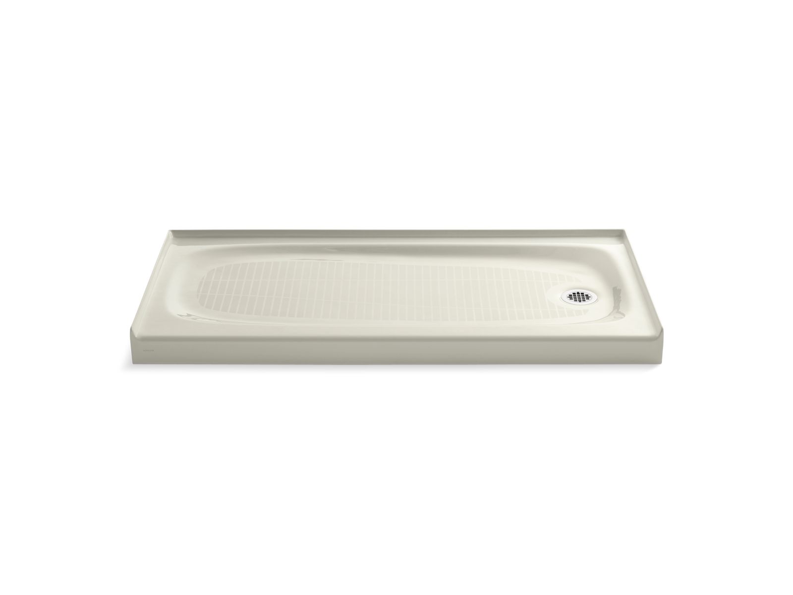 KOHLER K-9054-96 Salient 60" X 30" Alcove Shower Base, Right Drain - Biscuit