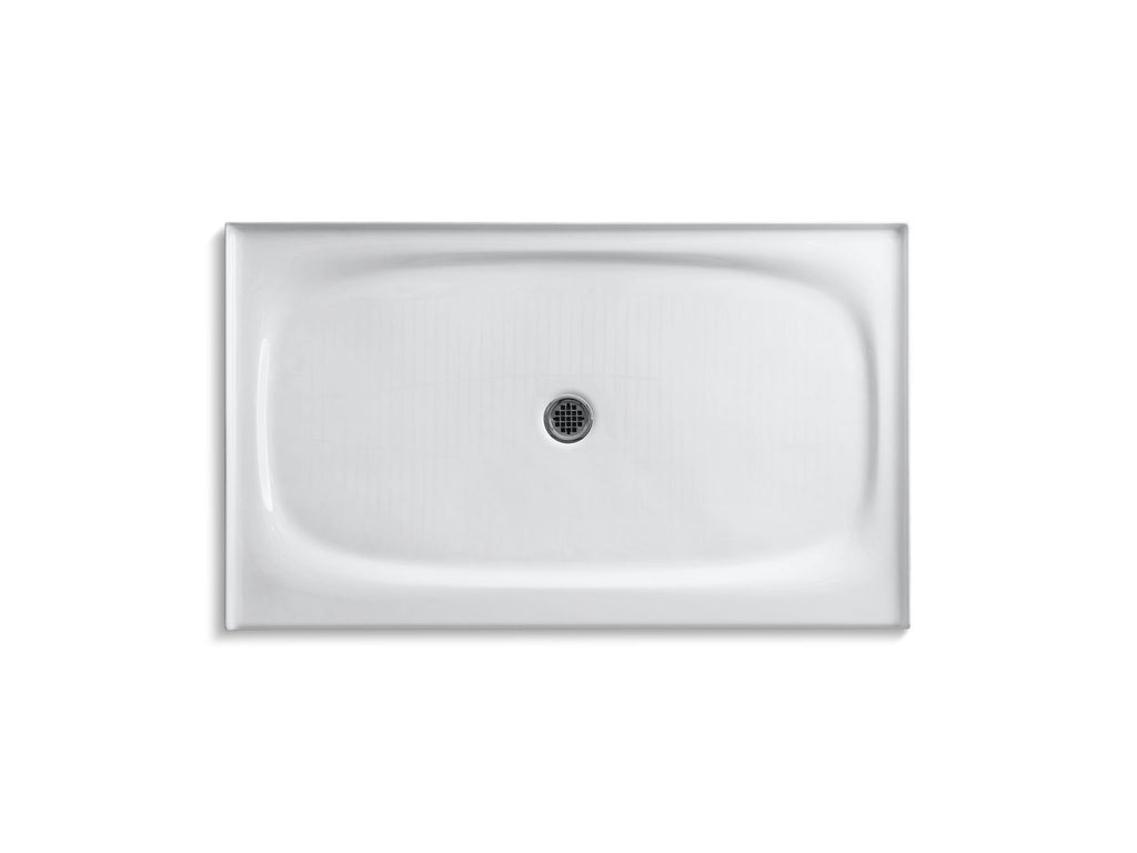 KOHLER K-9055-0 Salient 60" X 36" Alcove Shower Base, Center Drain - White