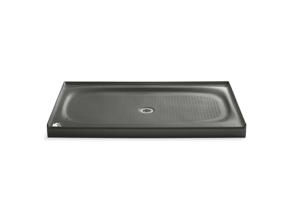 KOHLER K-9055-58 Salient 60" X 36" Alcove Shower Base, Center Drain - Thunder Grey