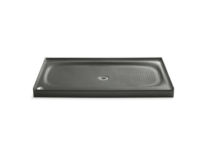 KOHLER K-9055-58 Salient 60" x 36" alcove shower base, center drain - Thunder Grey