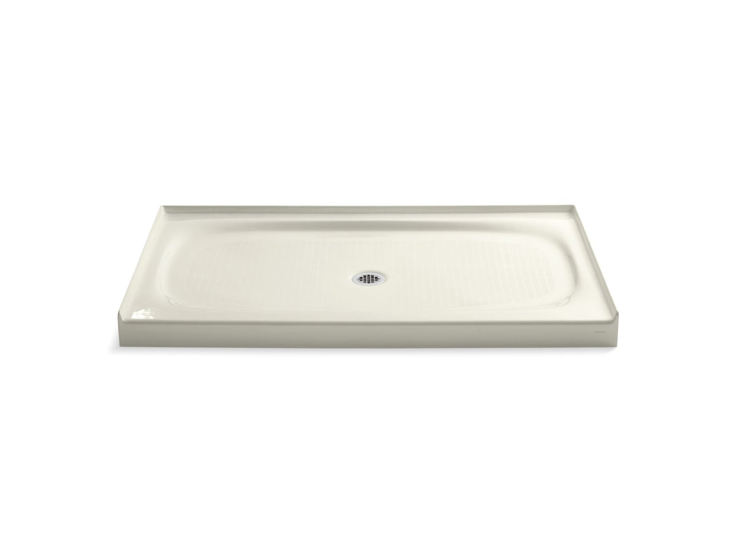 KOHLER K-9055-96 Salient 60" x 36" alcove shower base, center drain - Biscuit