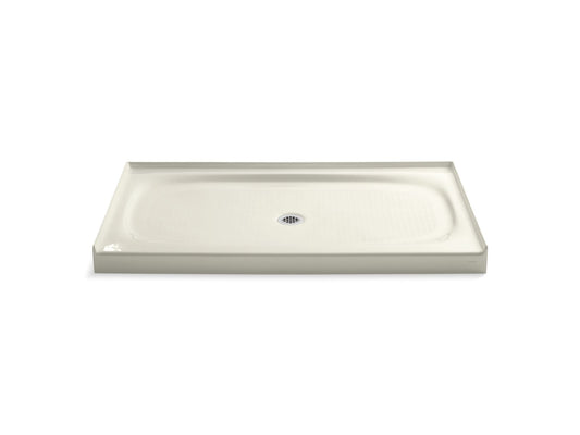 KOHLER K-9055-96 Salient 60" x 36" alcove shower base, center drain - Biscuit