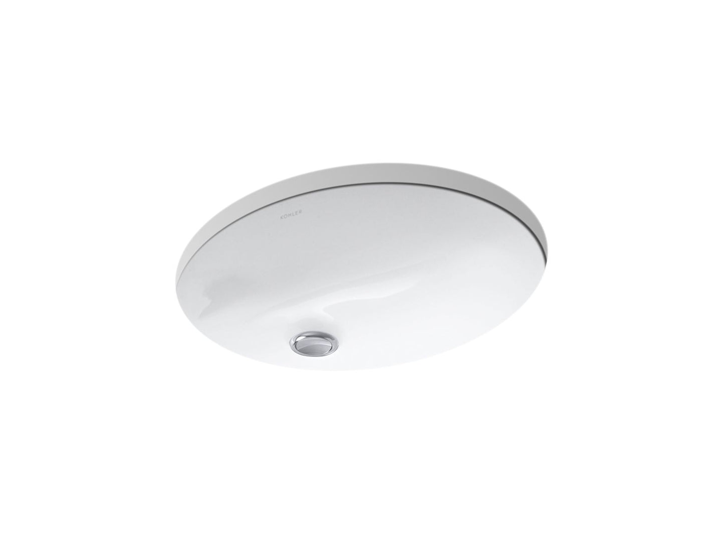 KOHLER K-2209-0 Caxton 17" Oval Undermount Bathroom Sink In White