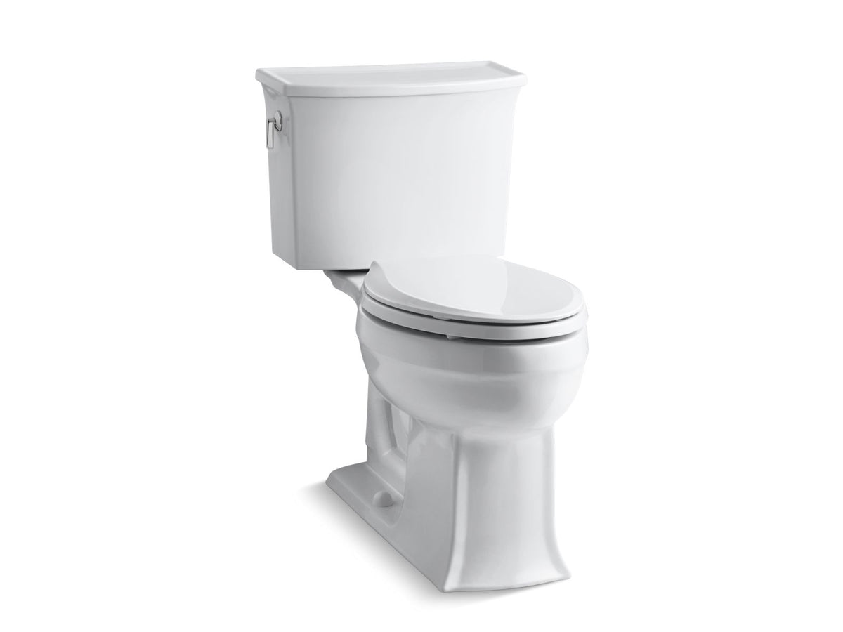KOHLER K-3551-0 Archer Two-Piece Elongated Toilet, 1.28 Gpf - White