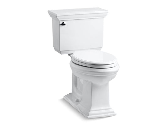 KOHLER K-3817-U-0 Memoirs Stately Two-Piece Elongated Toilet, 1.28 Gpf In White