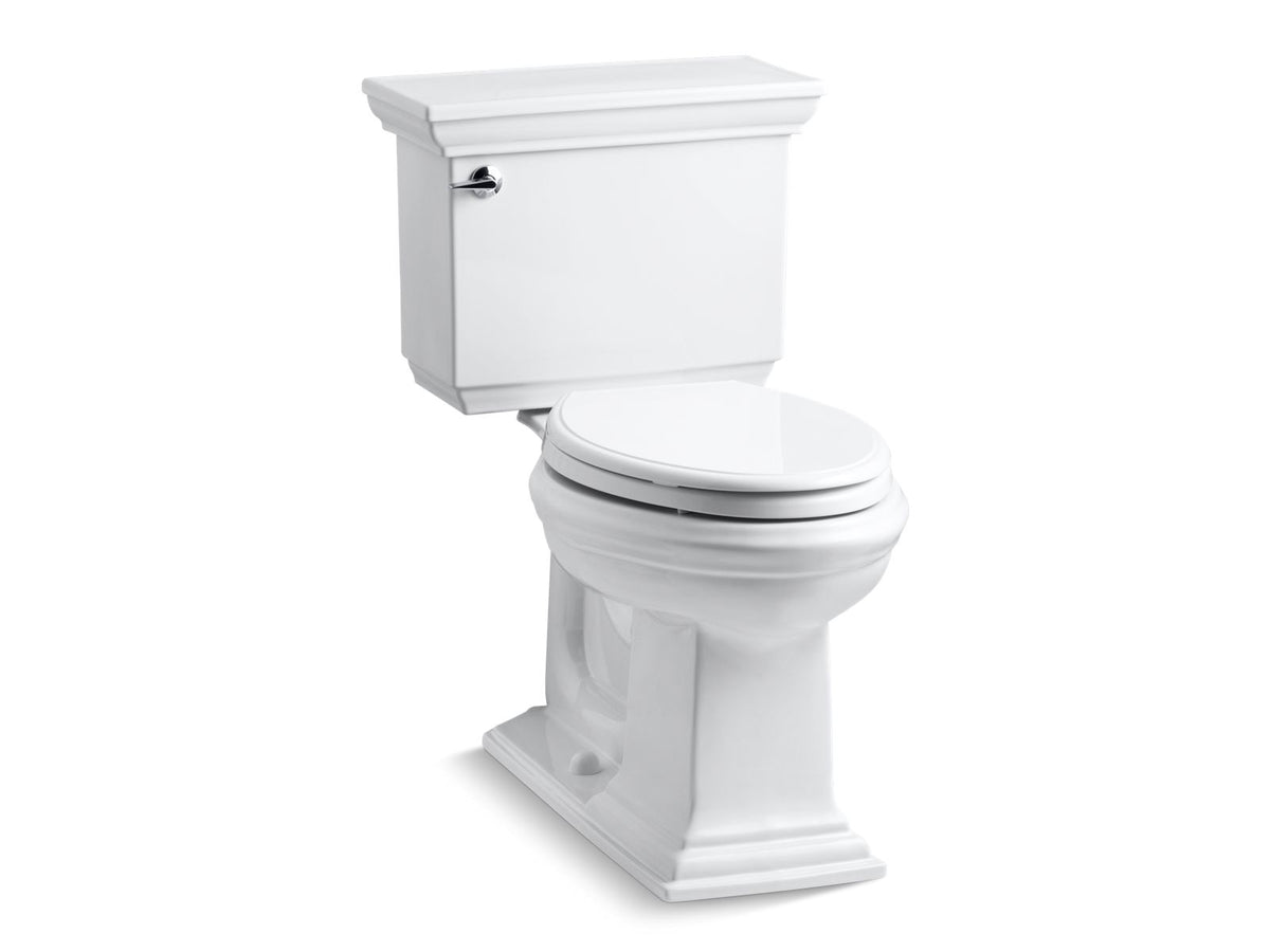 KOHLER K-3817-U-0 Memoirs Stately Two-Piece Elongated Toilet, 1.28 Gpf - White