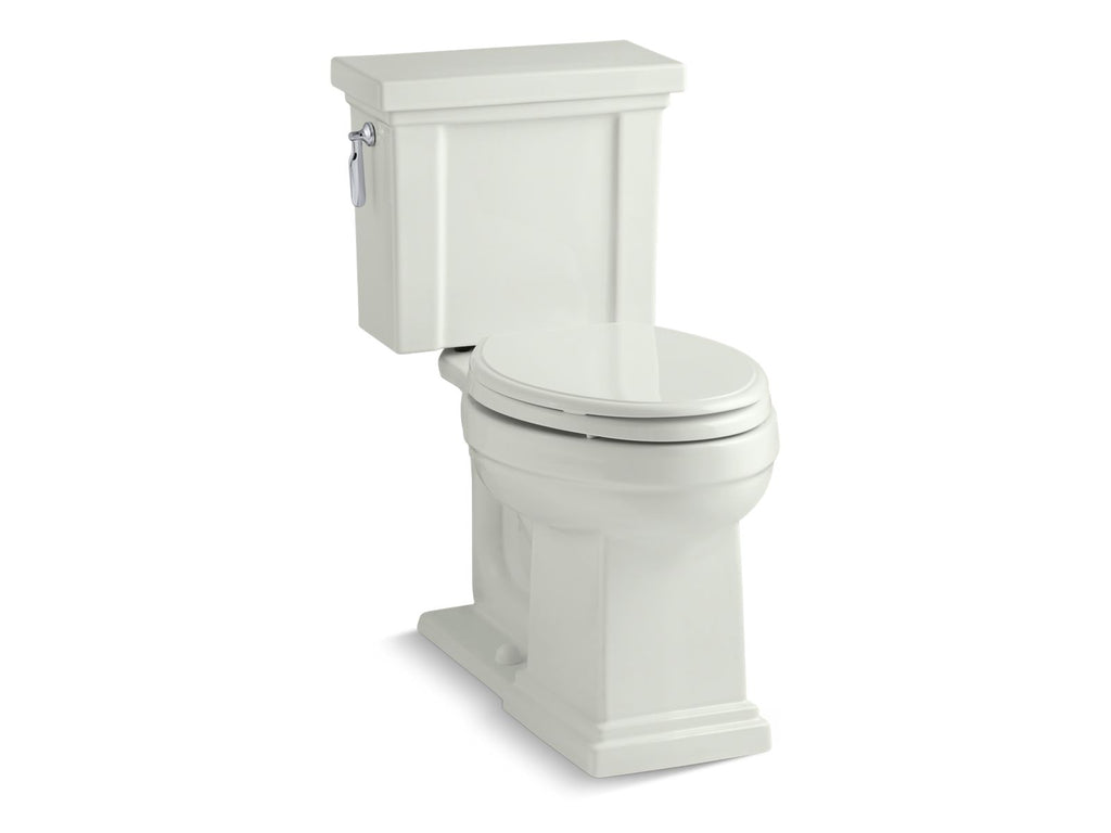 KOHLER K-3950-NY Tresham Two-Piece Elongated Toilet, 1.28 Gpf - Dune