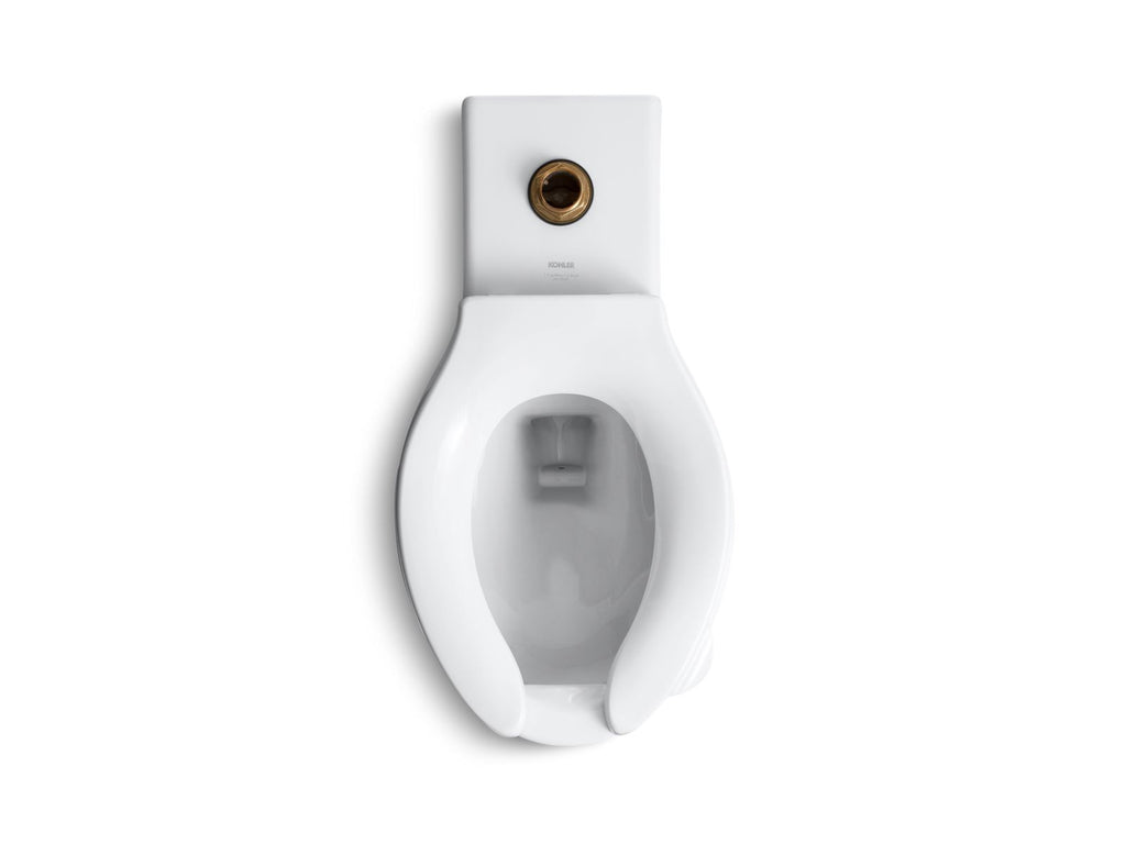 KOHLER K-4386-0 Anglesey Flushometer Bowl With Top Spud, 1.6 Gpf - White