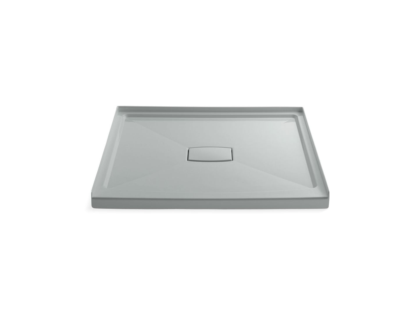 KOHLER K-9394-95 Archer 48" X 48" Alcove Shower Base, Center Drain In Ice Grey