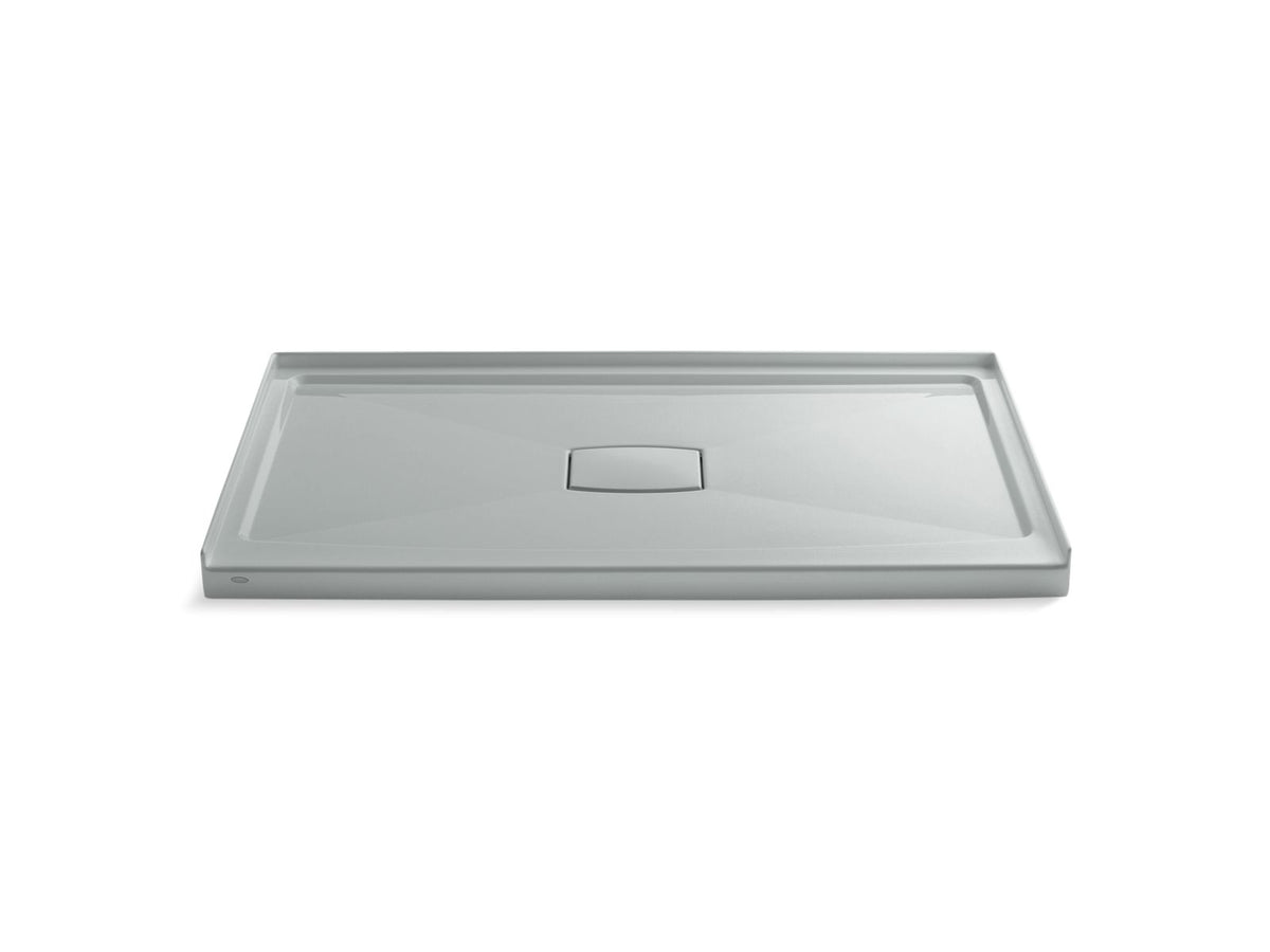 KOHLER K-9479-95 Archer 60" X 36" Alcove Shower Base, Center Drain - Ice Grey