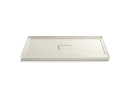 KOHLER K-9479-96 Archer 60" x 36" alcove shower base, center drain - Biscuit