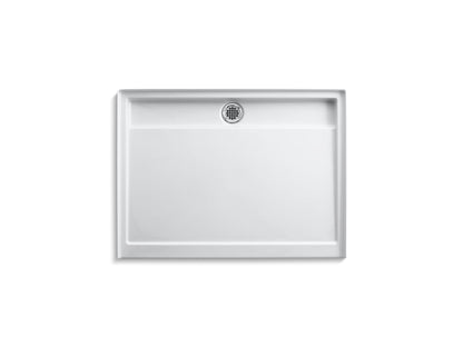 KOHLER K-9925-0 Groove 48" x 36" alcove shower base, rear center drain - White