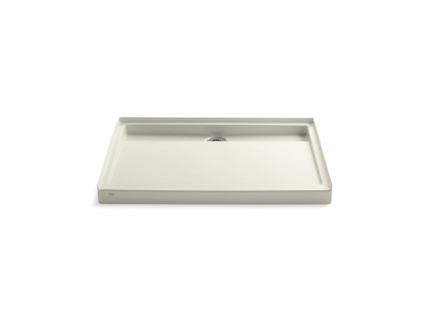 KOHLER K-9925-96 Groove 48" x 36" alcove shower base, rear center drain - Biscuit