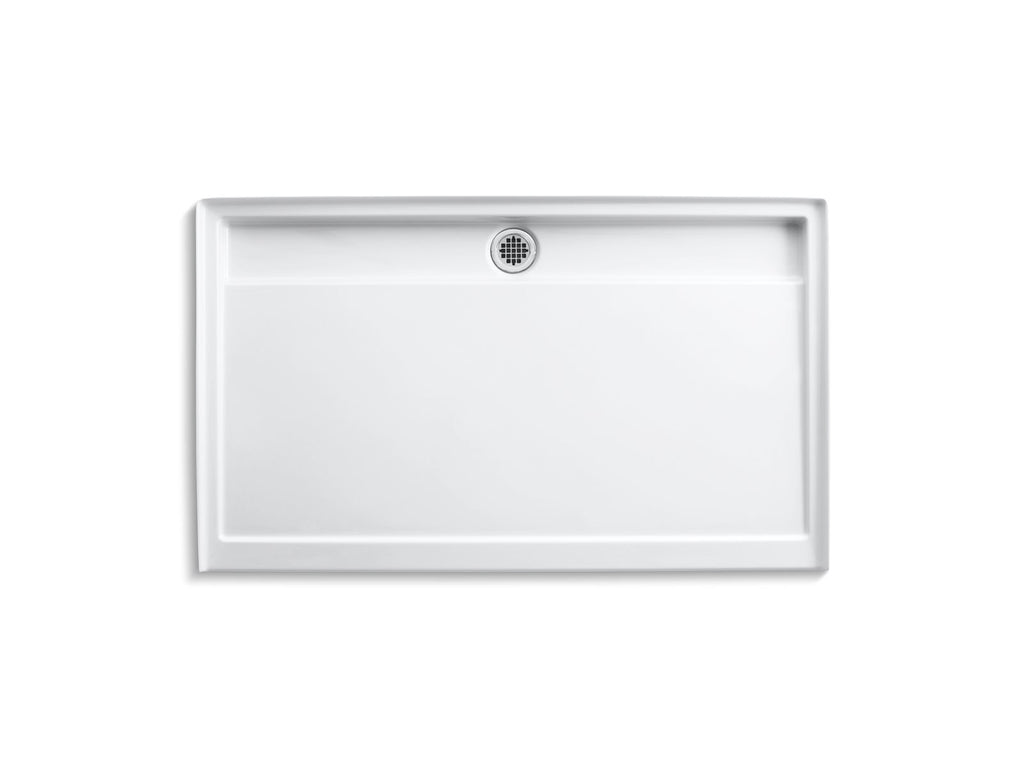 KOHLER K-9928-96 Groove 60" X 36" Alcove Shower Base, Center Drain - Biscuit