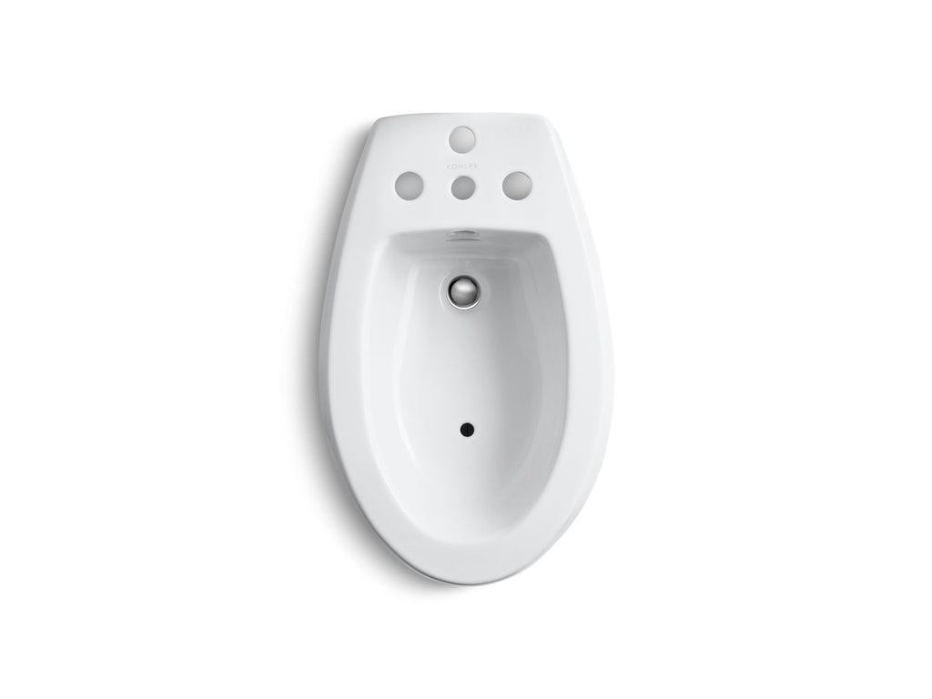 KOHLER K-4854-0 San Tropez Vertical Spray Bidet With 4 Faucet Holes - White