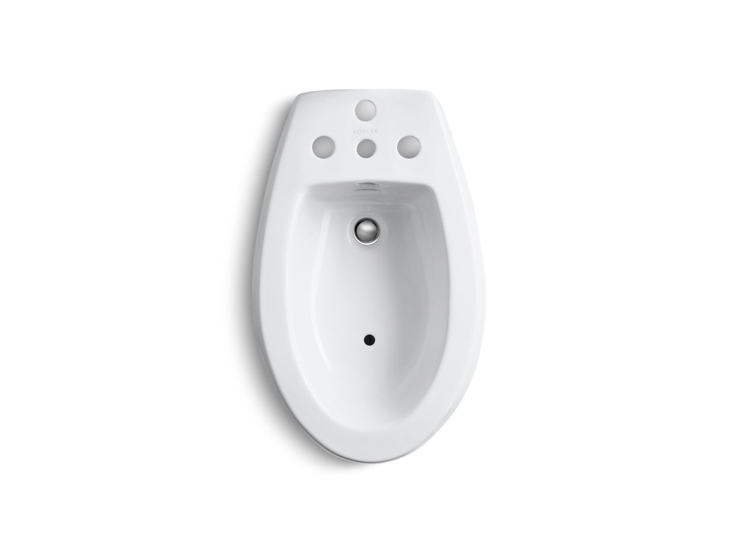 KOHLER K-4854-0 San Tropez Vertical spray bidet with 4 faucet holes - White