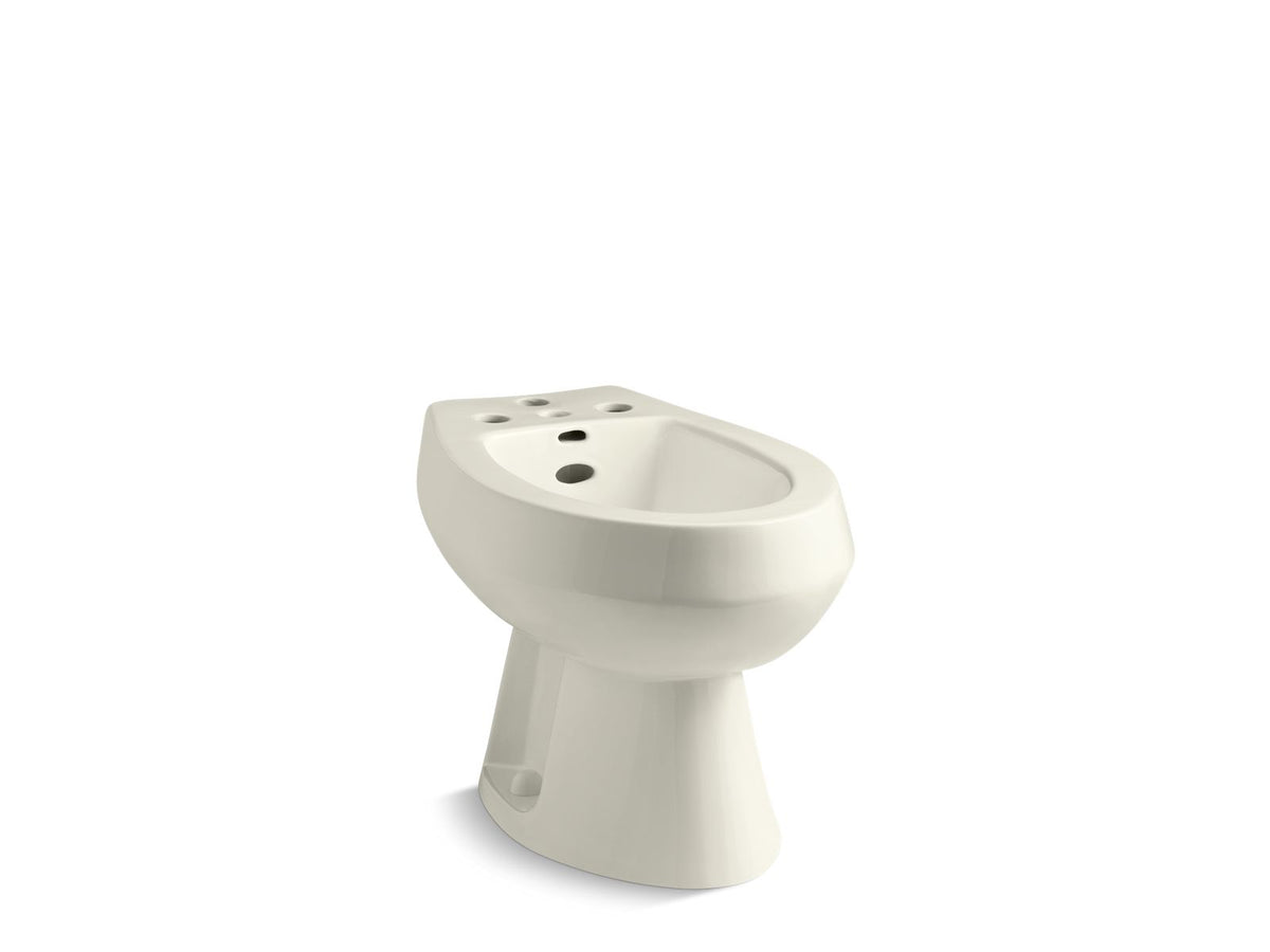 KOHLER K-4854-96 San Tropez Vertical Spray Bidet With 4 Faucet Holes - Biscuit