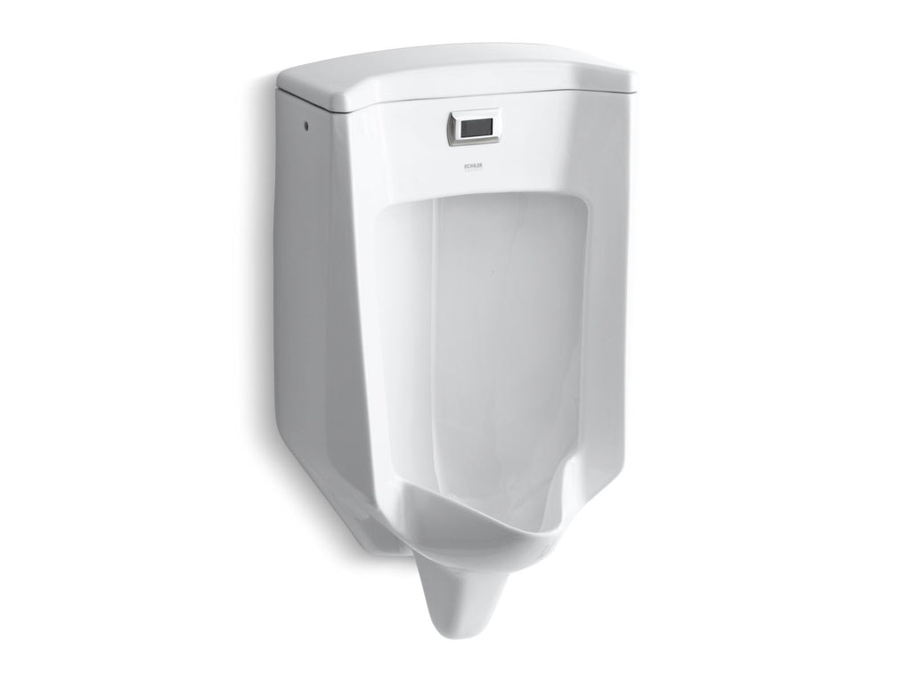 KOHLER K-32590-0 Bardon Wall-Hung Rear-Spud Touchless Urinal, 0.5 Gpf - White