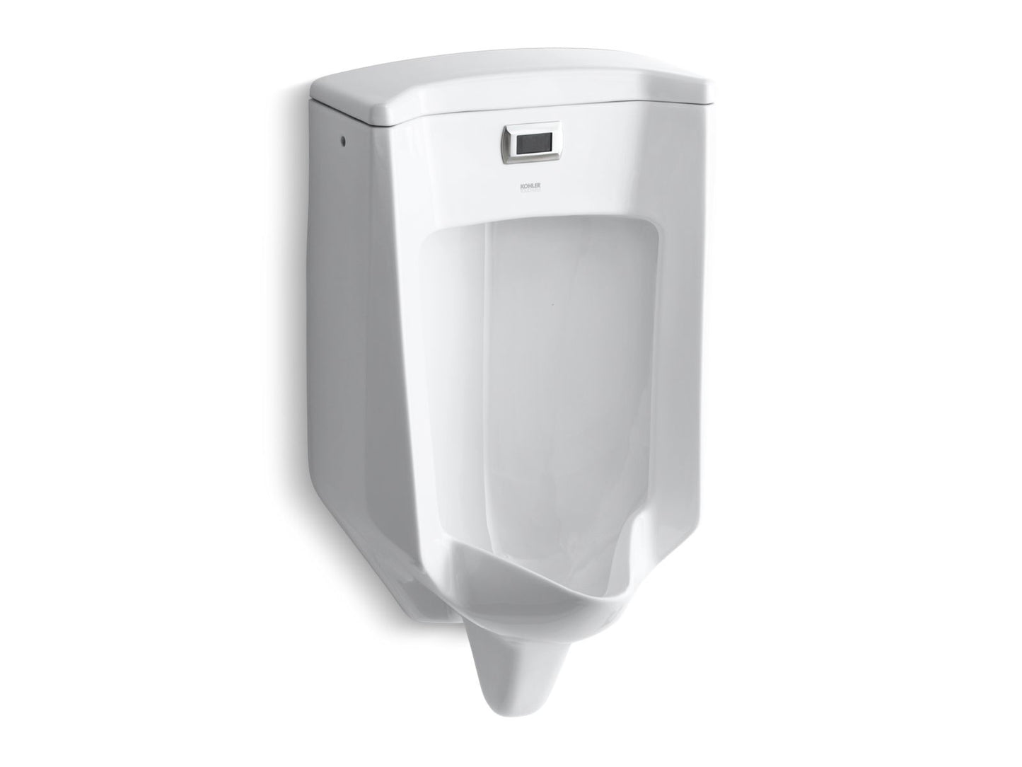 KOHLER K-32590-0 Bardon Wall-hung rear-spud touchless urinal, 0.5 gpf - White