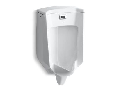 KOHLER K-32590-0 Bardon Wall-hung rear-spud touchless urinal, 0.5 gpf - White