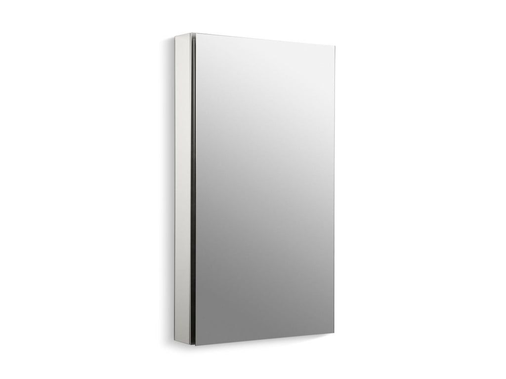 KOHLER K-2918-PG-SAA Catalan 20-1/8" W X 36-1/8" H Aluminum Single-Door Medicine Cabinet With 107 Degree Hinge - Satin Anodized Aluminum