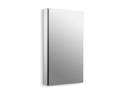 KOHLER K-2918-PG-SAA Catalan 20-1/8" W x 36-1/8" H aluminum single-door medicine cabinet with 107 degree hinge - Satin Anodized Aluminum