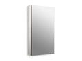 KOHLER K-2918-PG-SAA Catalan 20-1/8" W X 36-1/8" H Aluminum Single-Door Medicine Cabinet With 107 Degree Hinge - Satin Anodized Aluminum