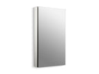 KOHLER K-2918-PG-SAA Catalan 20-1/8" W X 36-1/8" H Aluminum Single-Door Medicine Cabinet With 107 Degree Hinge - Satin Anodized Aluminum