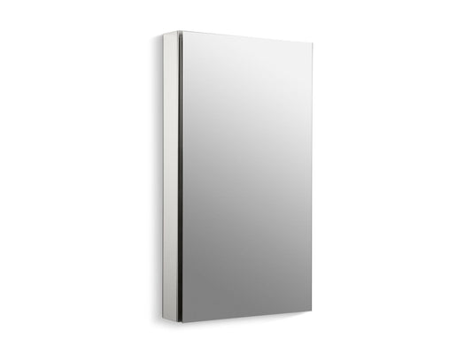 KOHLER K-2918-PG-SAA Catalan 20-1/8" W x 36-1/8" H aluminum single-door medicine cabinet with 107 degree hinge - Satin Anodized Aluminum