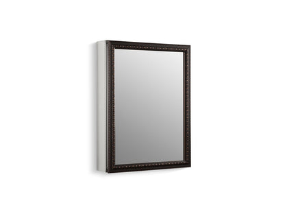 KOHLER K-2967-BR1 20" W x 26" H aluminum single-door medicine cabinet with oil-rubbed bronze framed mirror door - Oil-Rubbed Bronze