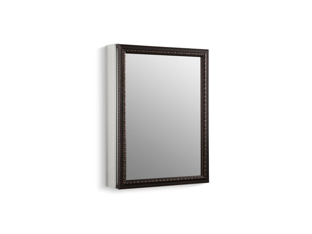 KOHLER K-2967-BR1 20" W X 26" H Aluminum Single-Door Medicine Cabinet With Oil-Rubbed Bronze Framed Mirror Door - Oil-Rubbed Bronze