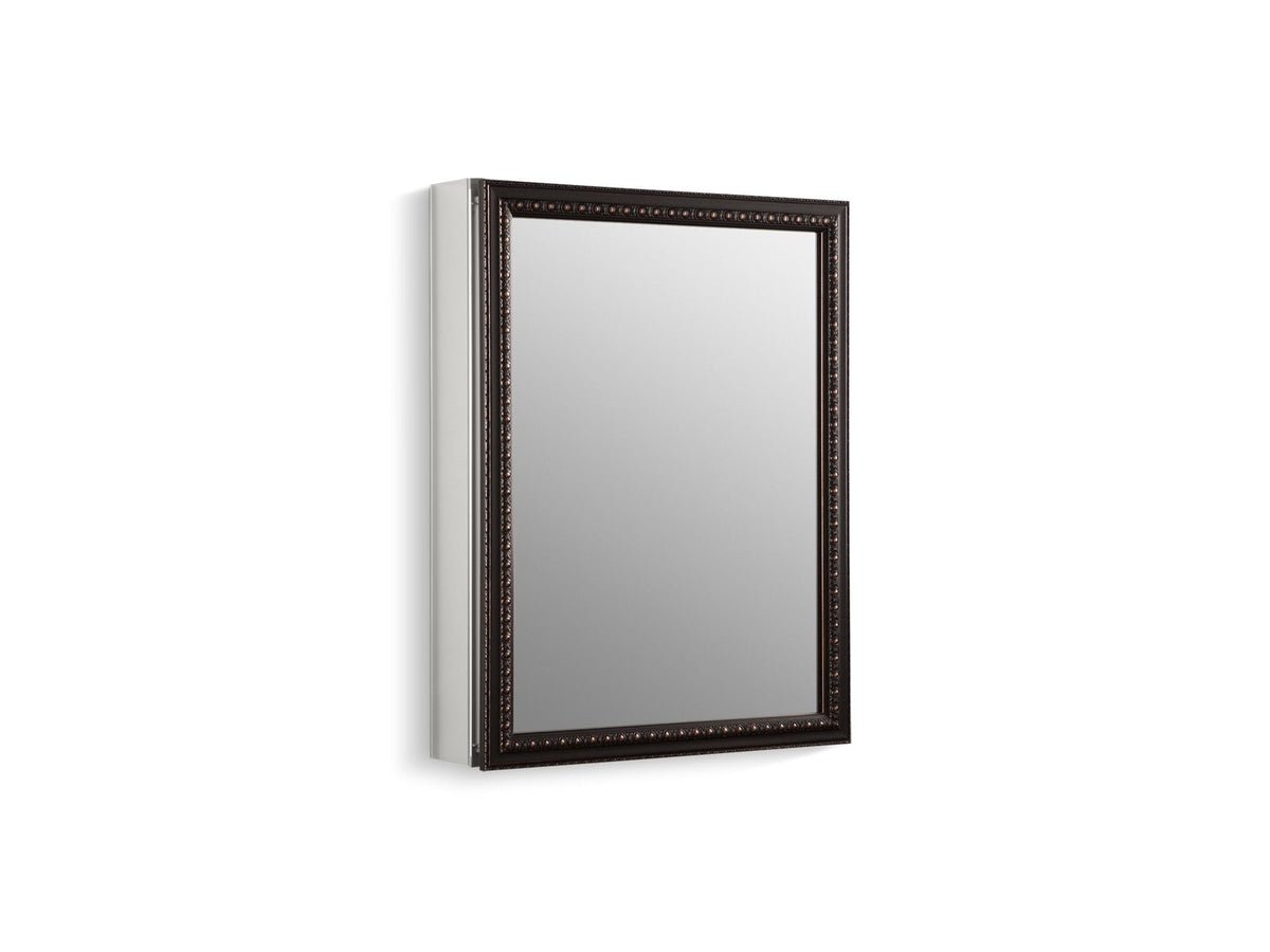 KOHLER K-2967-BR1 20" W X 26" H Aluminum Single-Door Medicine Cabinet With Oil-Rubbed Bronze Framed Mirror Door - Oil-Rubbed Bronze