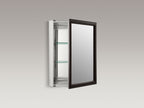 KOHLER K-2967-BR1 20" W X 26" H Aluminum Single-Door Medicine Cabinet With Oil-Rubbed Bronze Framed Mirror Door - Oil-Rubbed Bronze