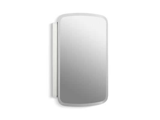 KOHLER K-CB-CLC2031BAN Bancroft 20" W x 31" H aluminum single-door medicine cabinet with mirrored door, beveled edges