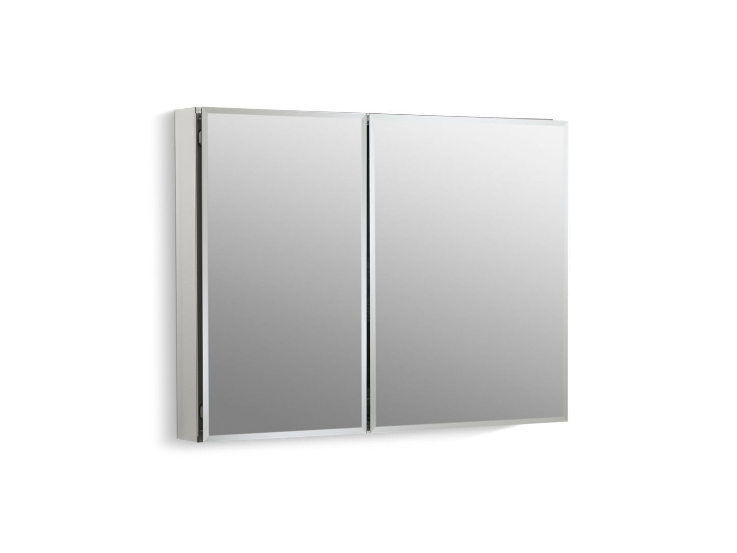 KOHLER K-CB-CLC3526FS 35" W X 26" H Aluminum Two-Door Medicine Cabinet With Mirrored Doors, Beveled Edges