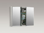 KOHLER K-CB-CLC3526FS 35" W X 26" H Aluminum Two-Door Medicine Cabinet With Mirrored Doors, Beveled Edges
