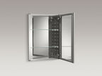 KOHLER K-CB-CLW2026SS 20" W X 26" H Aluminum Single-Door Medicine Cabinet With Decorative Silver Framed Mirrored Door