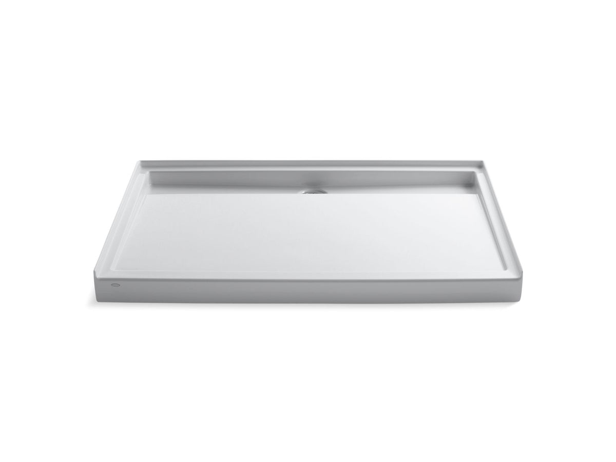 KOHLER K-9996-0 Groove 60" X 42" Alcove Shower Base, Rear Center Drain - White