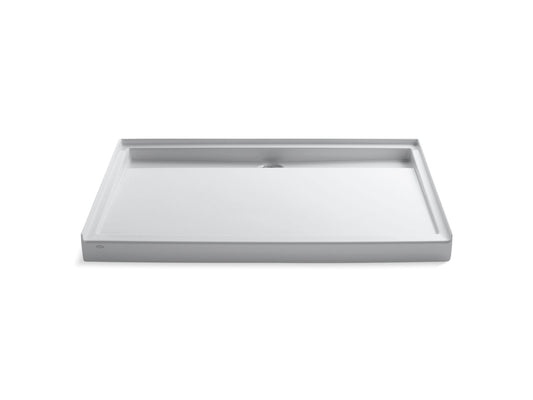 KOHLER K-9996-0 Groove 60" x 42" alcove shower base, rear center drain - White